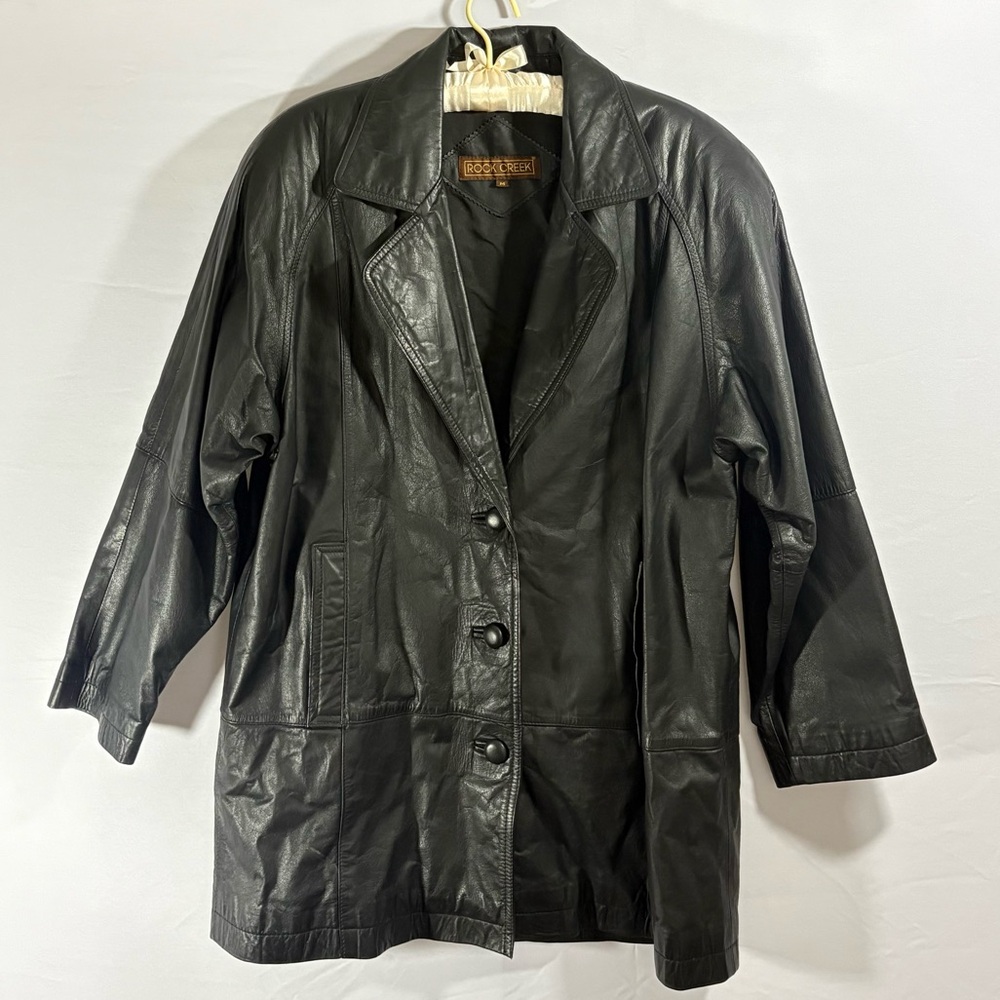 Vintage Rock Creek Black Leather Jacket